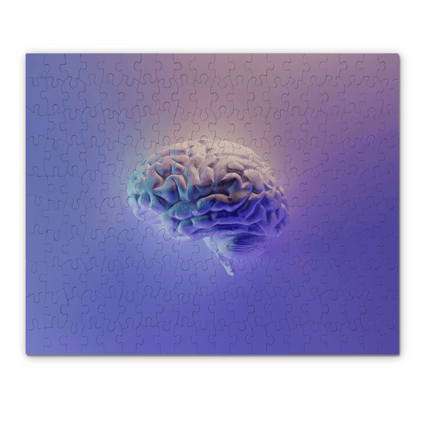 Brain illustration on a custom jigsaw puzzle