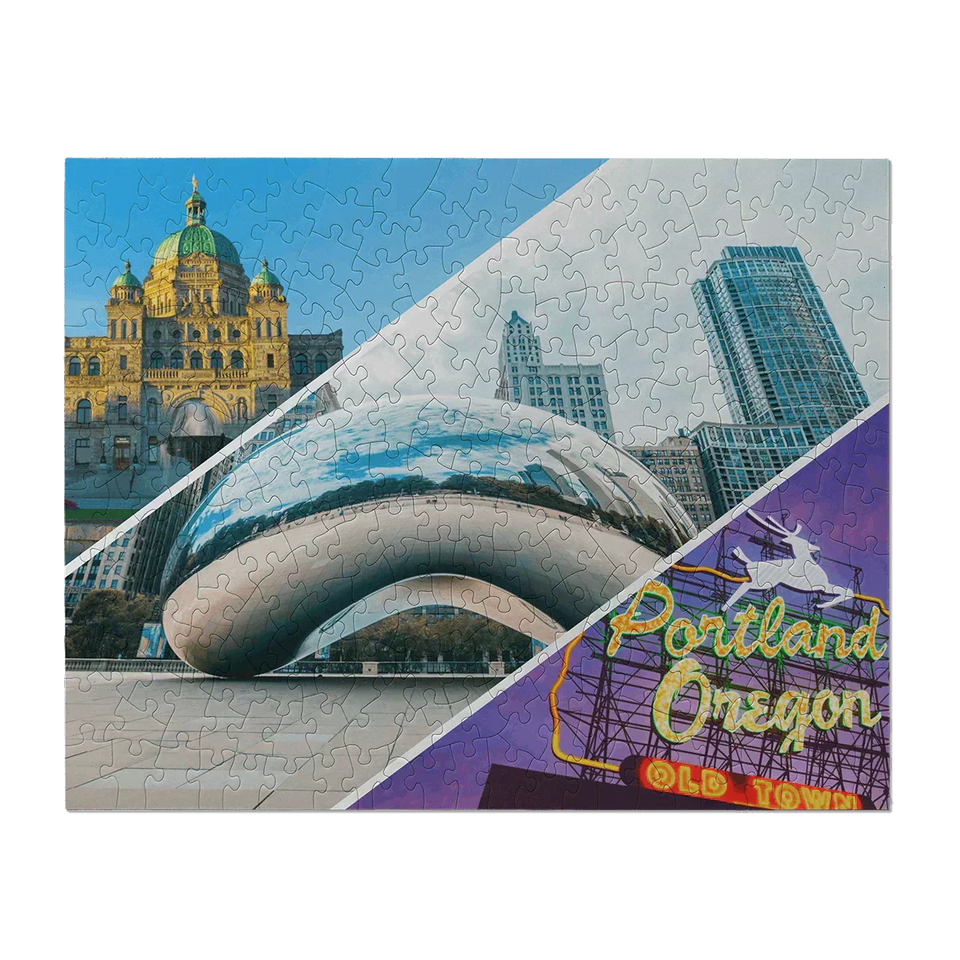 A Puzzery custom puzzle with landmarks on it