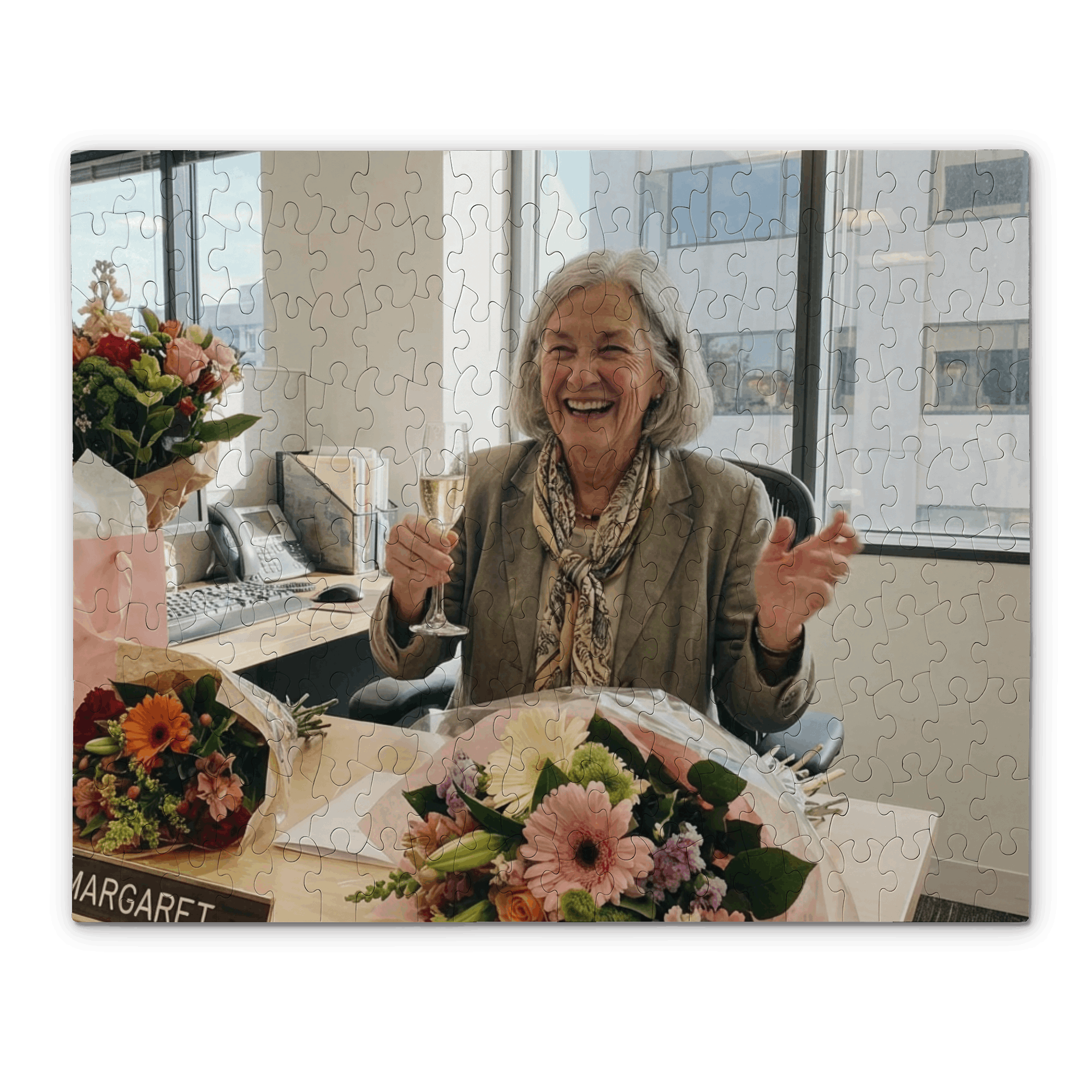 Woman retiring from work