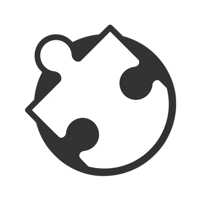 Puzzle piece coming out of a circle