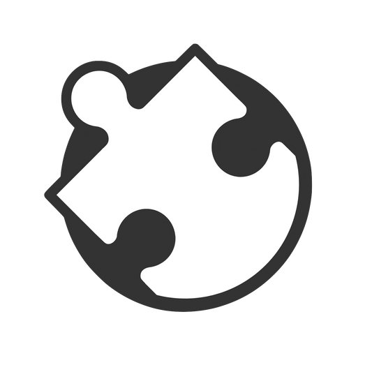Puzzle piece coming out of a circle